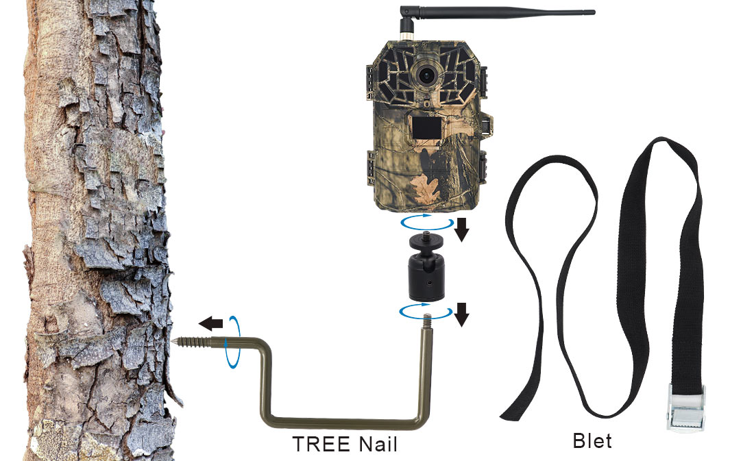 1080P MMS Trail Camera Deer Hunting Trail Cameras 5MP Color CMOS