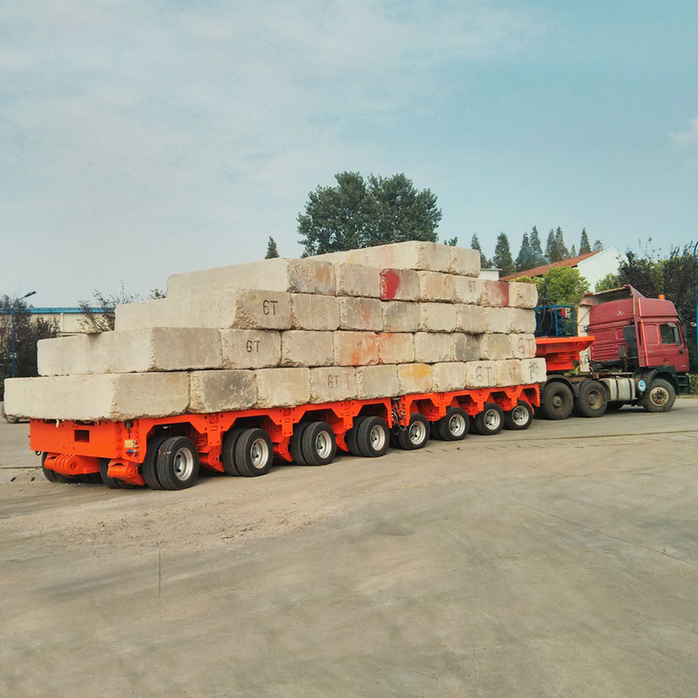 Semi-Trailer Self-Propelled Modular Transporter Trailer for Bridge Beam Transport