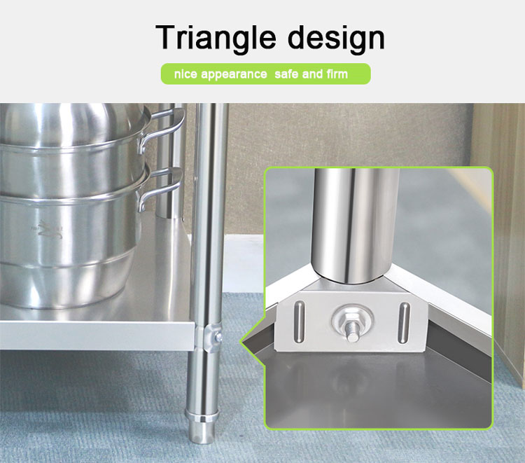Restaurant Kitchen Table Stainless Steel Workbench with 1.2/1.5/1.8/2.0M Length