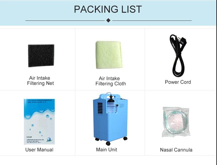 Factory direct supply 93% Concentration 540w Portable Oxygen Concentrator 1L-5L