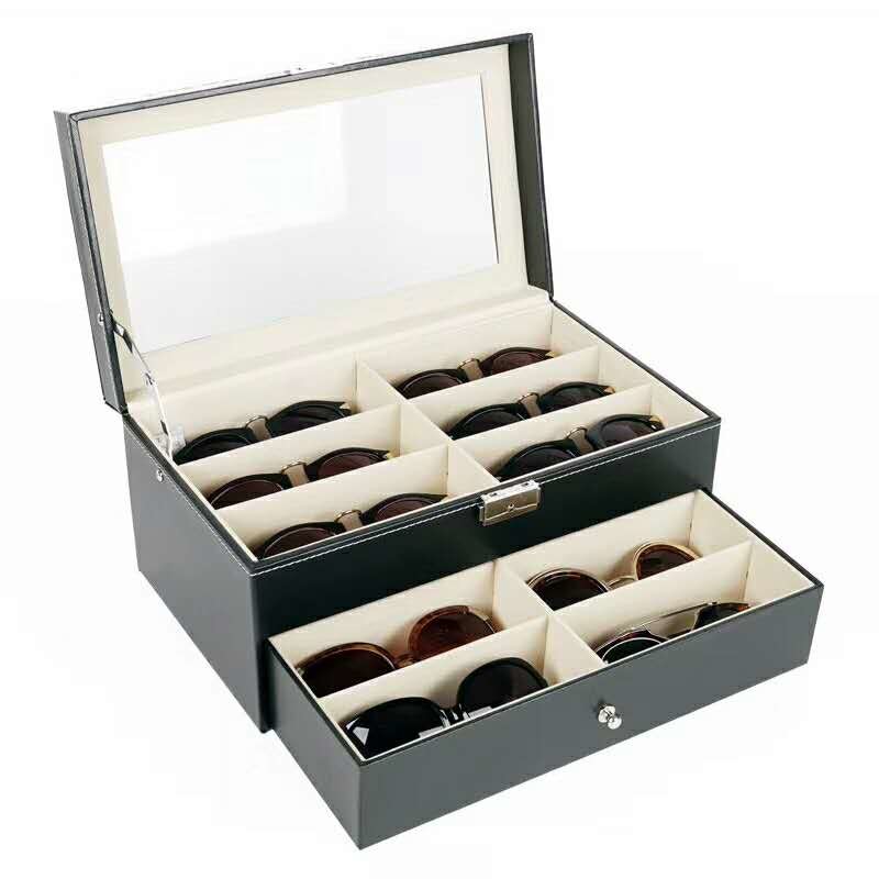 Transparent Skylight Multi Glasses Display Box Sunglasses Storage Case