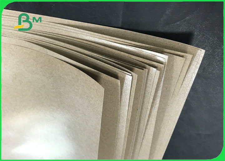FDA FSC Natural PE Coated Brown Kraft Paper For Street Food Packaging Plate Box