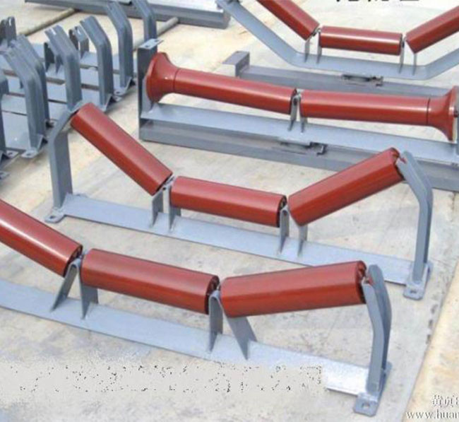 Carrying Roller Idler Frame Rubber Impacting Rollers Conveyor Spare Parts