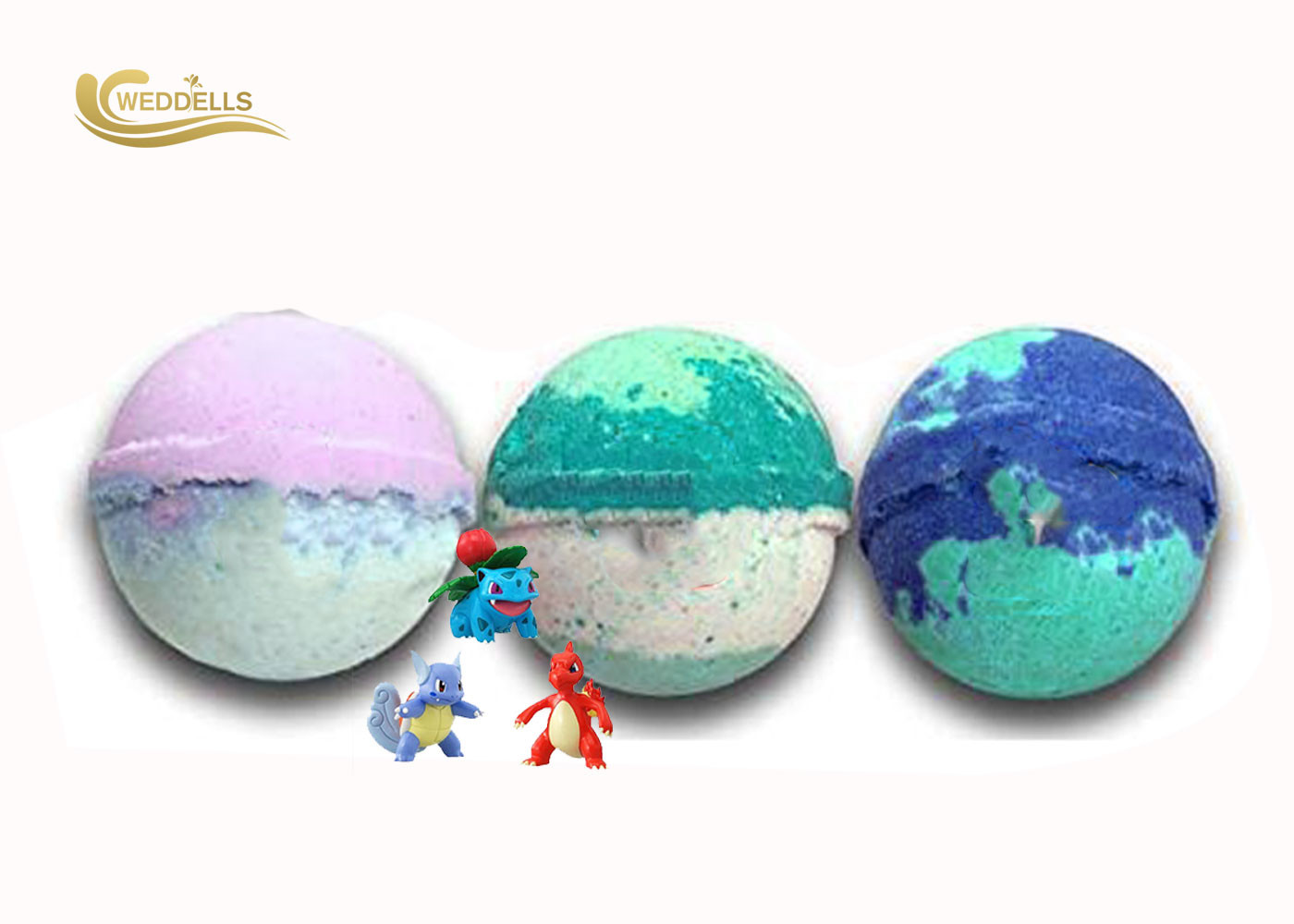 Ball Shape Kids Surprise Toy Bath Bombs , Pokemon Bath Bomb With Toy