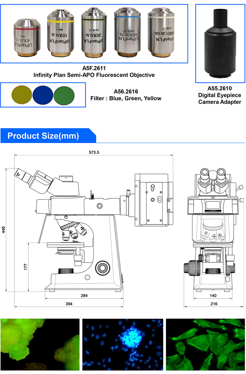 OPTO-EDU A16.2601-UL Fluorescence Microscopy 3W LED Illumination Systems Ultra LED Fluorescent Microscope