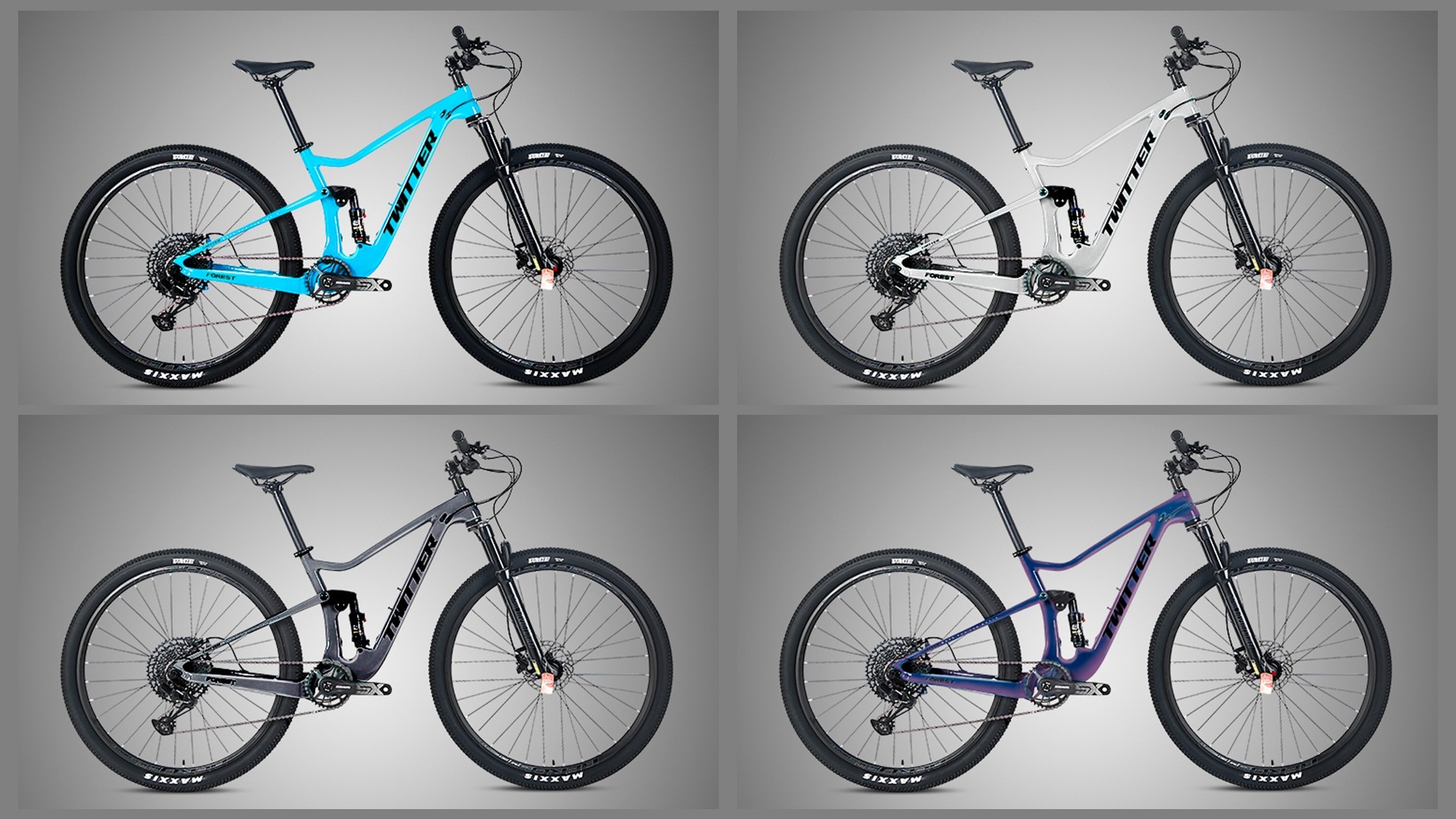 Carbbon Fiber 12S Dual Suspension MTB With Rockshox Rear Shox