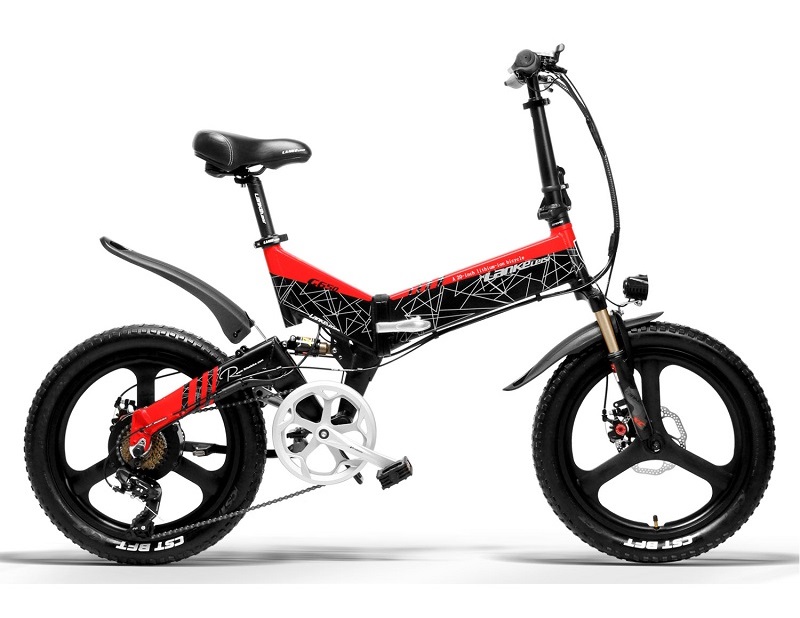 Rear Suspension 20 Inch Folding Electric Bike G650 LANKELEISI L G 13AH Battery