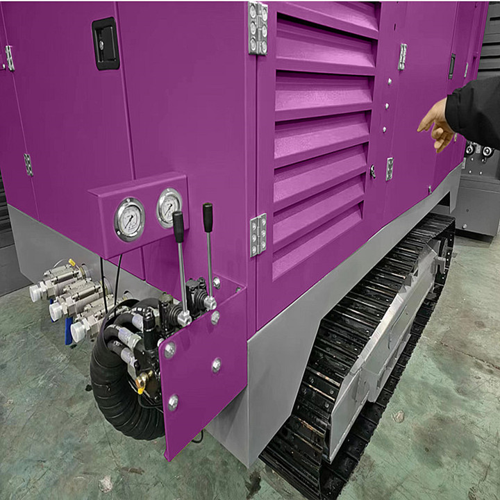 Steel Crawler Air Compressor Machine Mining Screw Air Compressor Diesel Air Compressor