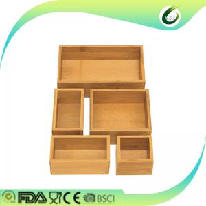 Organic Bamboo Storage Organizer Silverware Drawer Organizer Formaldehyde Free