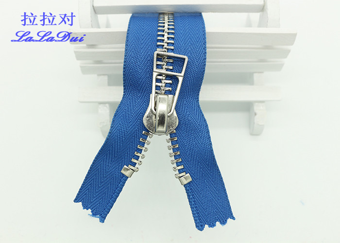 Fashion Half Sweater 7 Inch Closed End Zip Light Nickel Teeth Brown Tape Customized