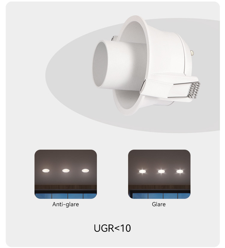 Adjustable Recessed Spotlight Frame With Anti-Glare GU10 For Commercial Spaces