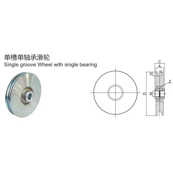 Q235 Sliding Gate Wheel Roller With Screw 1 Bearing 6202 6204