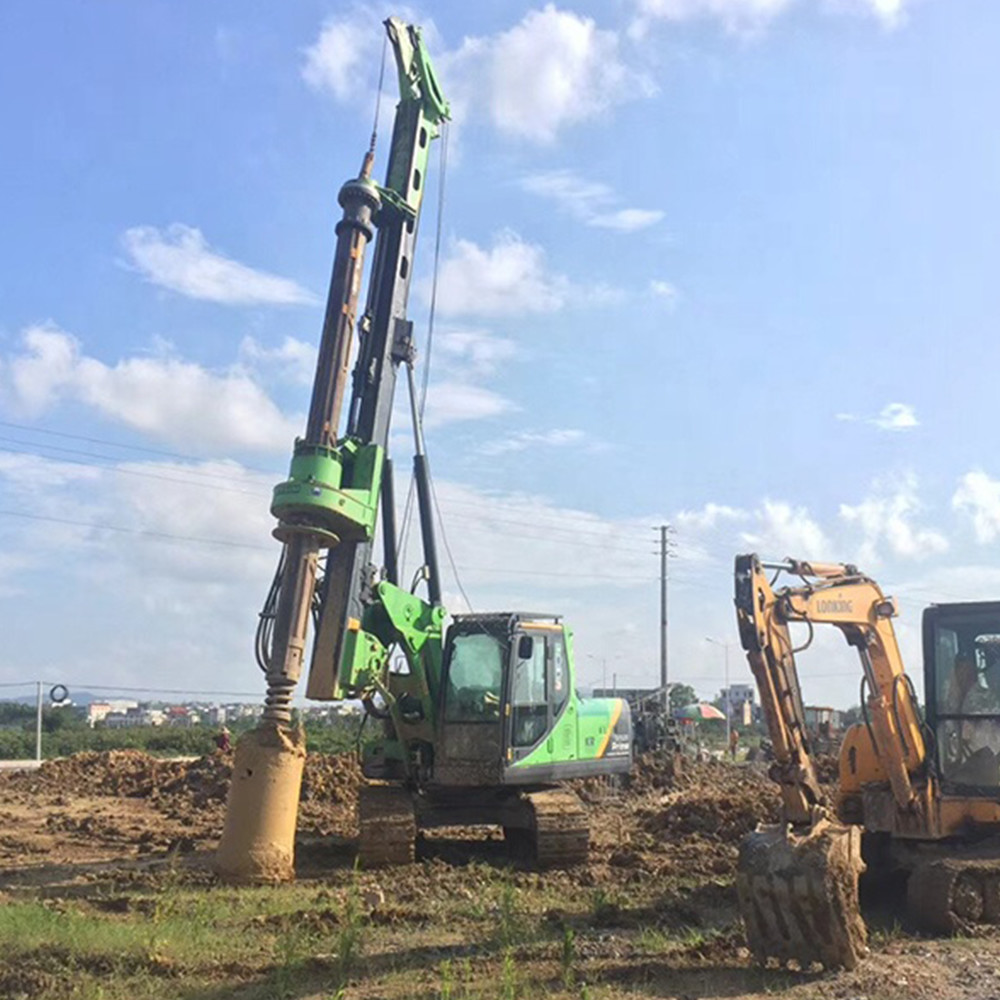34.3mpa 60kNm Hydraulic Rotary Piling Rig Ground Screw Pile Driver Pile Drilling Rig