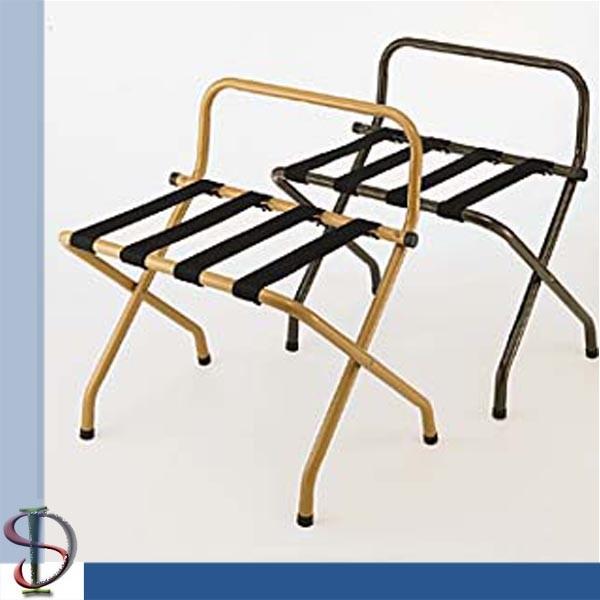 Heavy-duty Luggage Stand / Folding Round Bend Tube Luggage Rack / Hotel Chrome