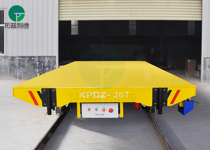 120T Forklift Towing Rubber Wheel Unpowered Steerable Transfer Trolley For Workshop Handling