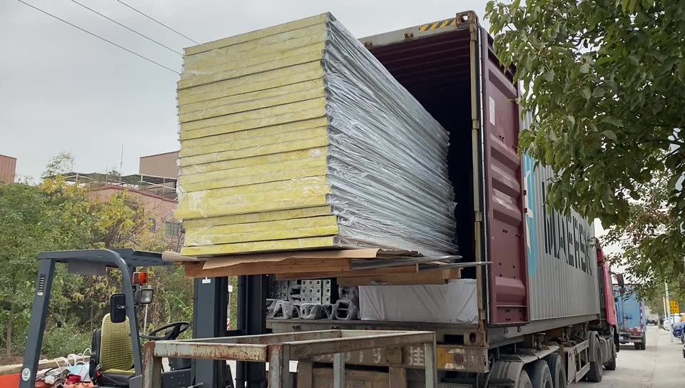 Rockwool Insulated Sandwich Wall Panels For Cold Room And Freezer Construction