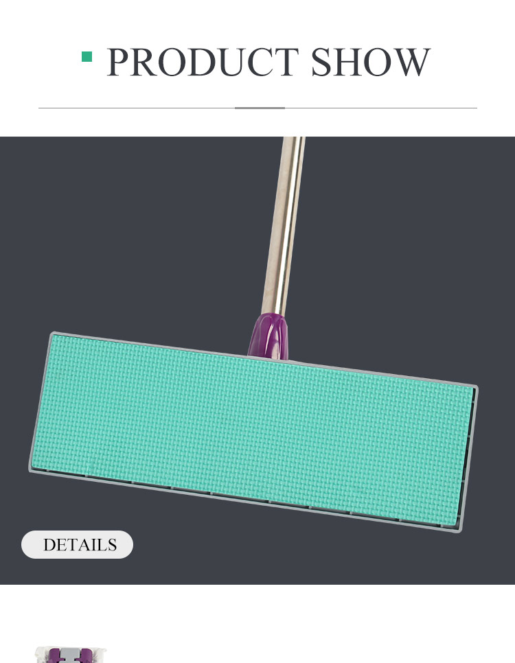 Anti Static Floor Mops , Microfiber Floor Dust Mop With 11.5*33.5cm Mop Head