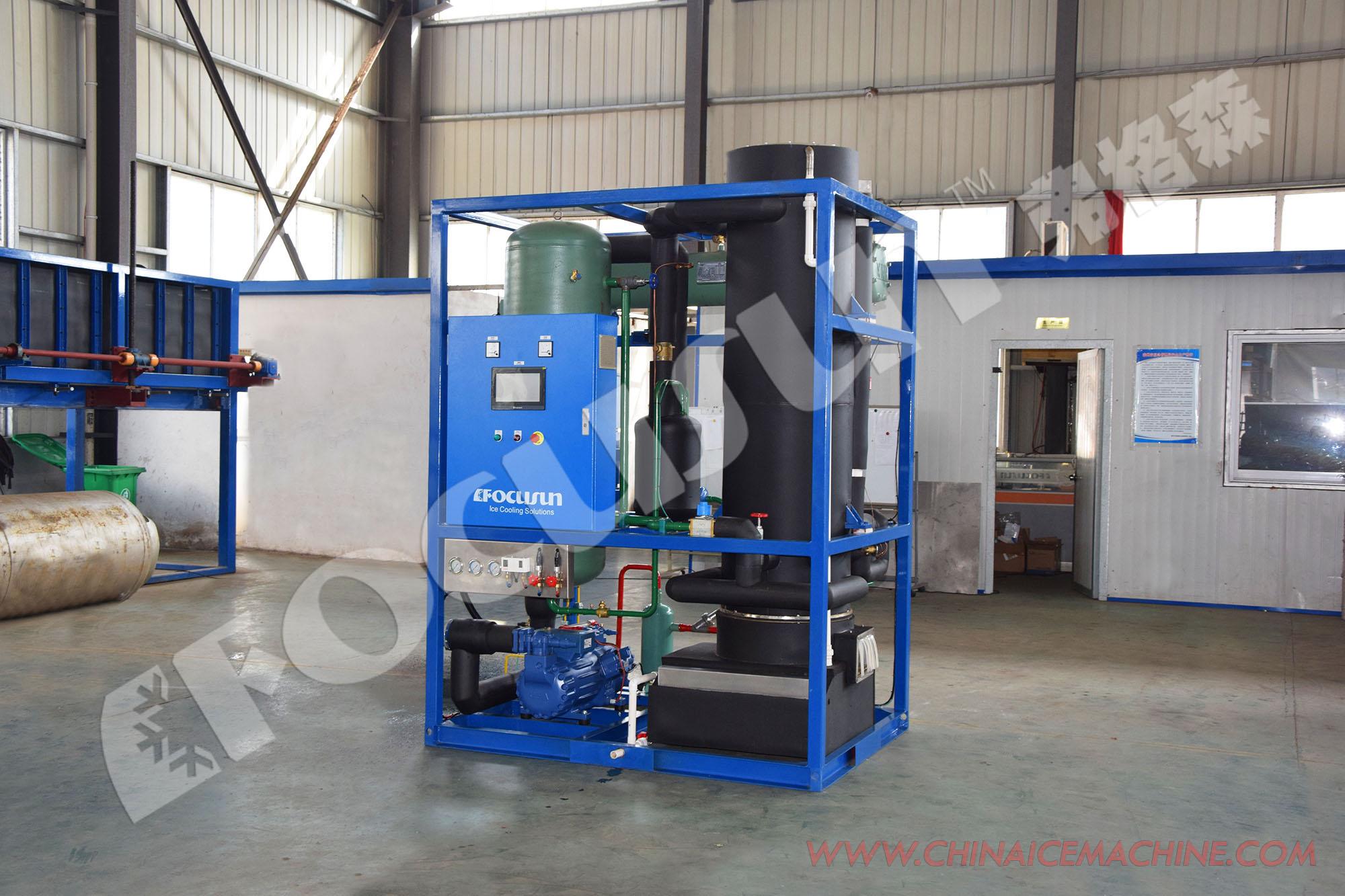 R22 Refrigerant 6 Ton Heavy Duty Industrial Ice Tube Making Maker Machine for Food Shops