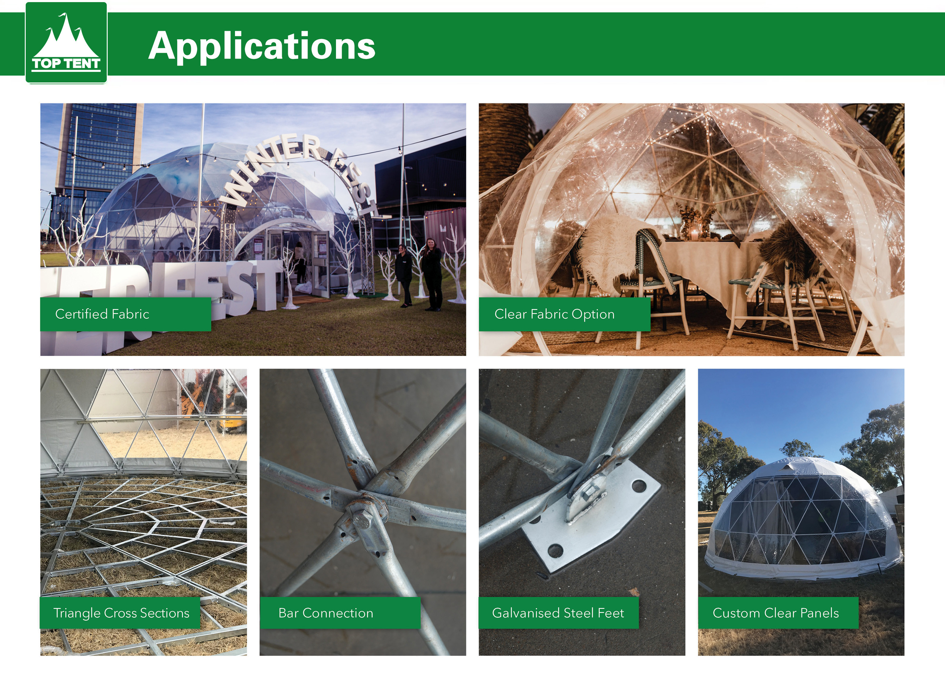 Large Robust Geodesic Half Sphere Tent Events Commercial Dome Tent Weatherproof