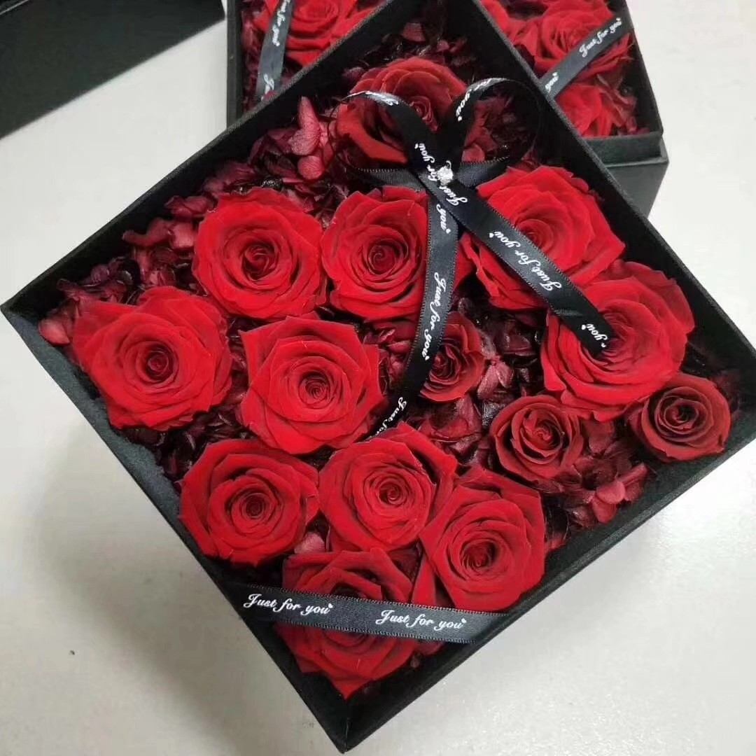 2020 Dried Eternal Roses Flowers Endless Preserved Roses Flower In Glass Valentine's Day Birthday Gift Wedding Party Dec