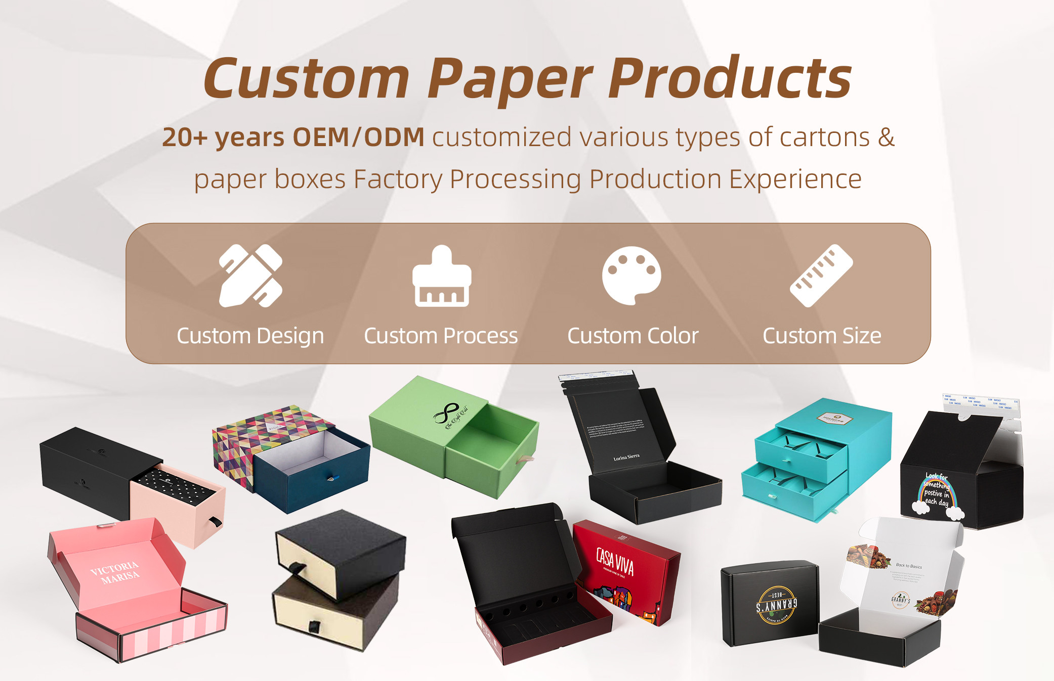 Recyclable Cardboard Drawer Box Coated Paper Gift Box With Ribbon For Perfume Packaging