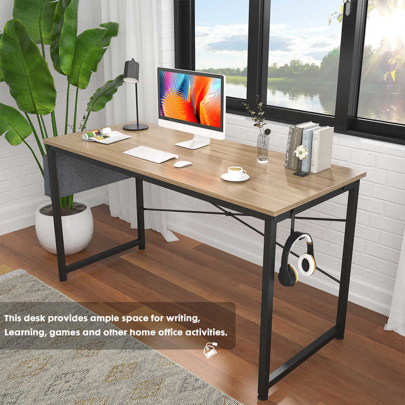 28.44lbs H28inch Home Office Computer Table With Storage Bag