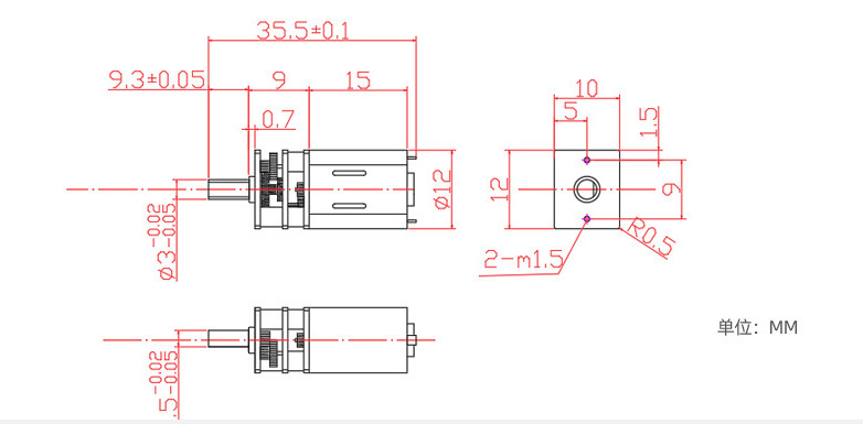12v High Torque DC Geared Motor 12mm Gear Motor 298:1 12mm Low-Speed Micro All Metal Motor 6V 50RPM