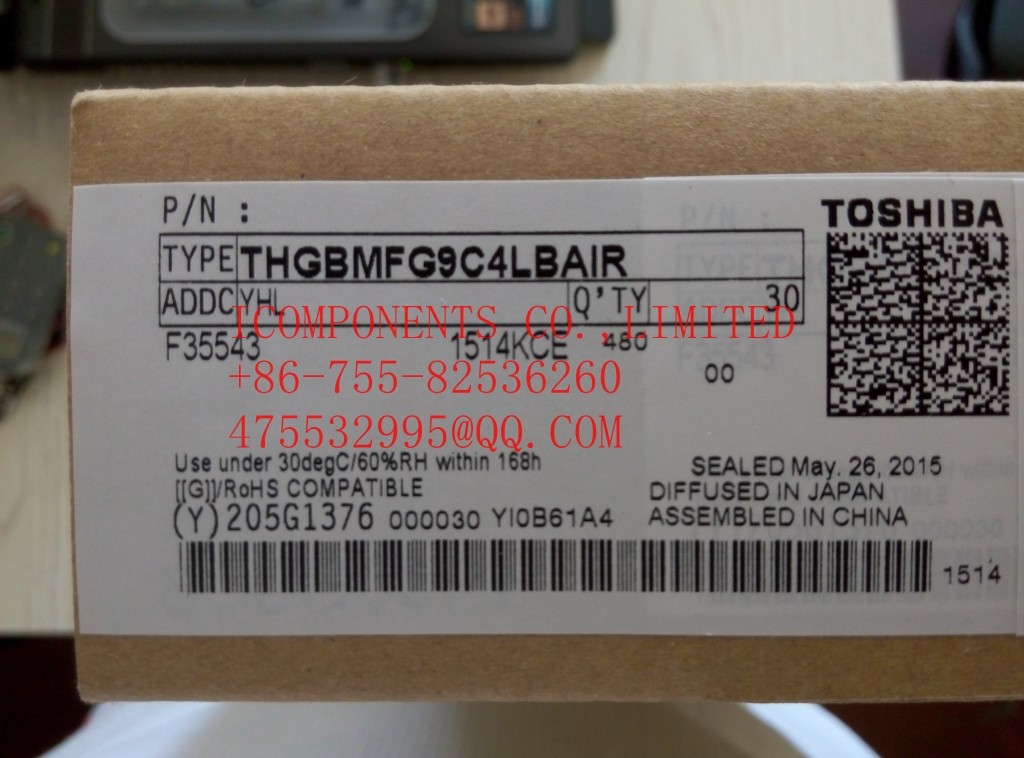 THGAF8G9T43BAIR KIOXIA NAND Flash Serial 64GB 2.7 to 3.6V 1166MB/s 153-Ball WFBGA (Alt: THGAF8G9T43BAIR)