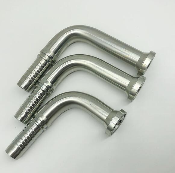 Stainless Hydraulic Crimping Hose Flange Fittings 6000 Psi 45 Elbow 87641
