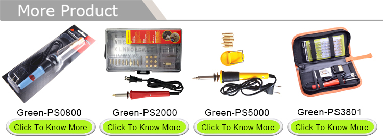 Green PS3301 33 Wood Burning Kit Tips 2 Stencils 12 Colored Pencils