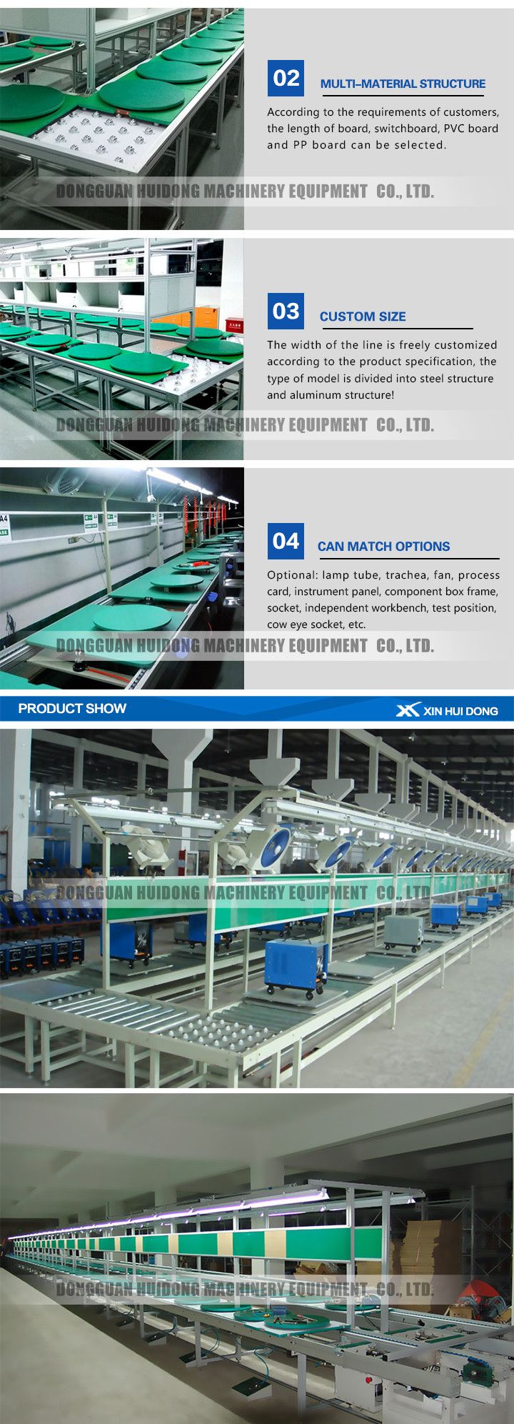 Belt Type Production Line Conveyor Systems Good Hardness For Industry