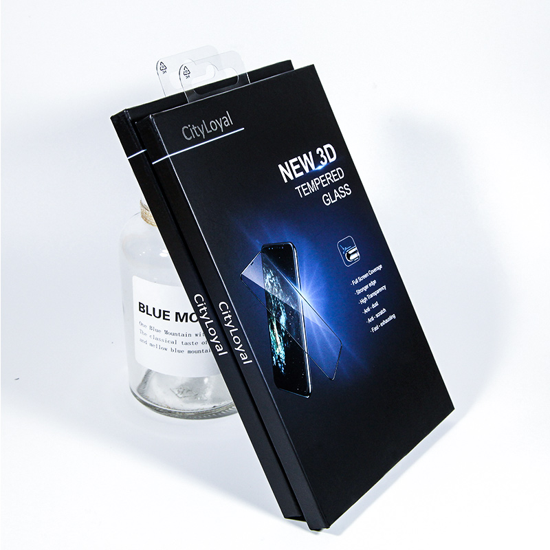 CMYK Printing Folding Cardboard Gift Box Mobile Tempered Glass Packing Box