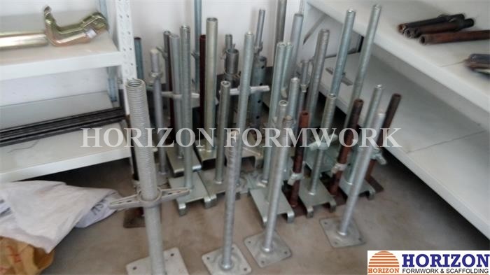 SGS Scaffold Screw Jack Base With Galvanized Surface For Ringlock Systems