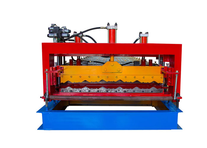 Colorful Steel Profile Roll Forming Machine , Glazed Tile Machine For House Roofing Making