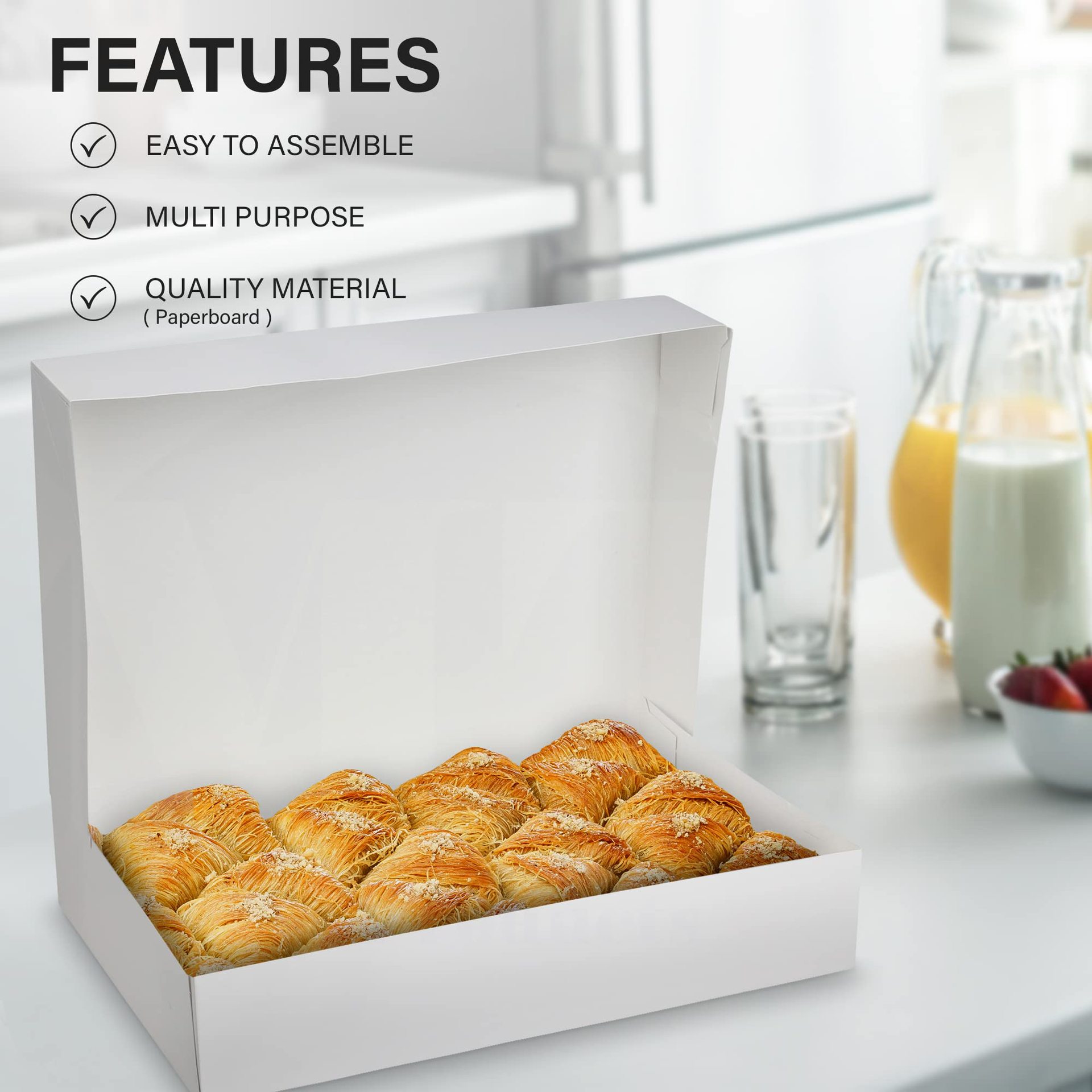 Annual Production Cake Box Cross Broader White Card Packaging for Household Products