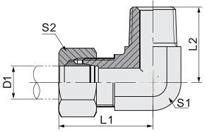 Manufacturer Supply Hydraulic Tube Fittings 90-Degree Elbow 1CT9