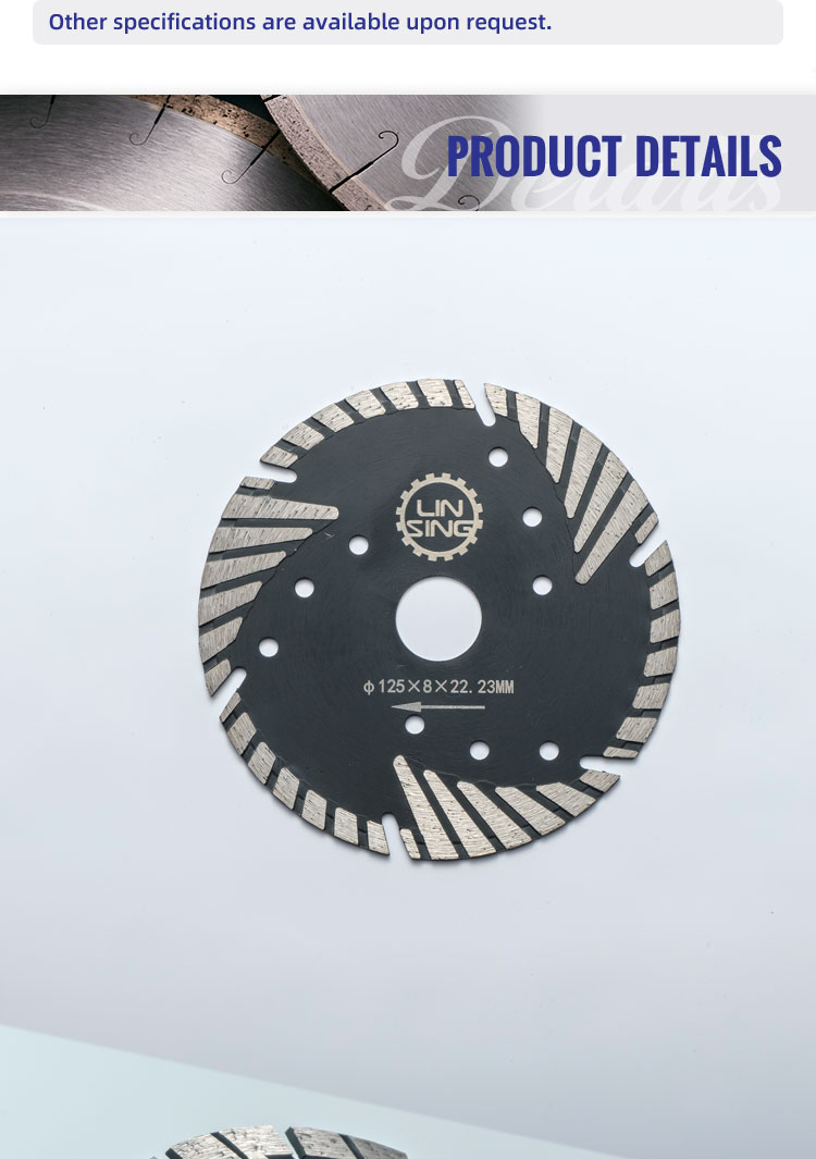 230mm Diamond Cutting Disc Segmented Turbo Thin Cutting Tools Diamond Saw Blade 4'' 5'' 7