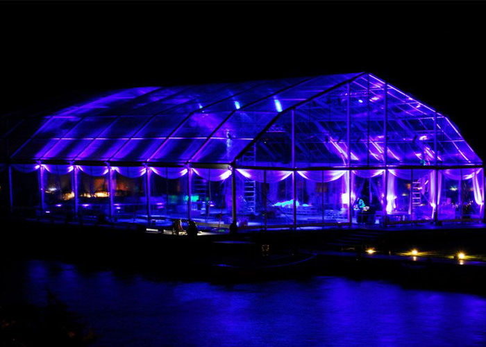 Clear Roof Polygon 20m Span Outdoor Event Tent For Wedding