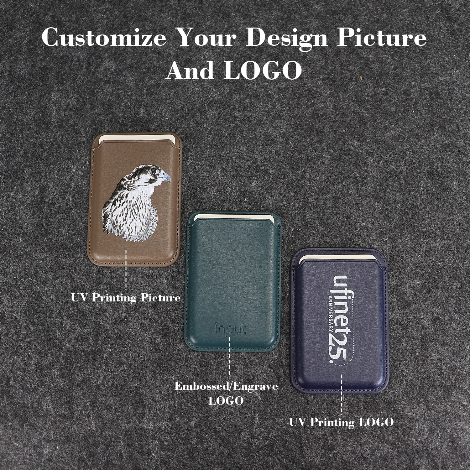 Business N52 Magnetic Phone Wallet With PU Leather Material