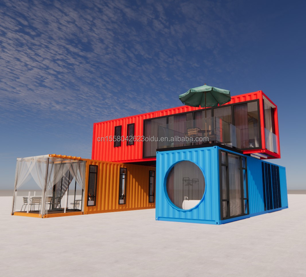 20ft 40ft Steel Frame Galvanized Steel Bending 180g Modular Modern Home Luxury Container Prefabricated House for Hotel
