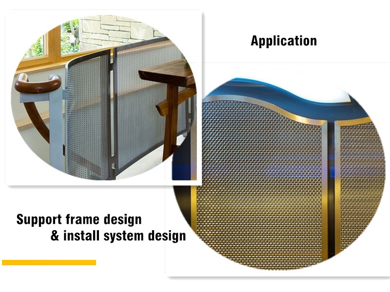 Architectural Mesh Metal Fabric For Building Facades 21.5mmx50mm Aperture