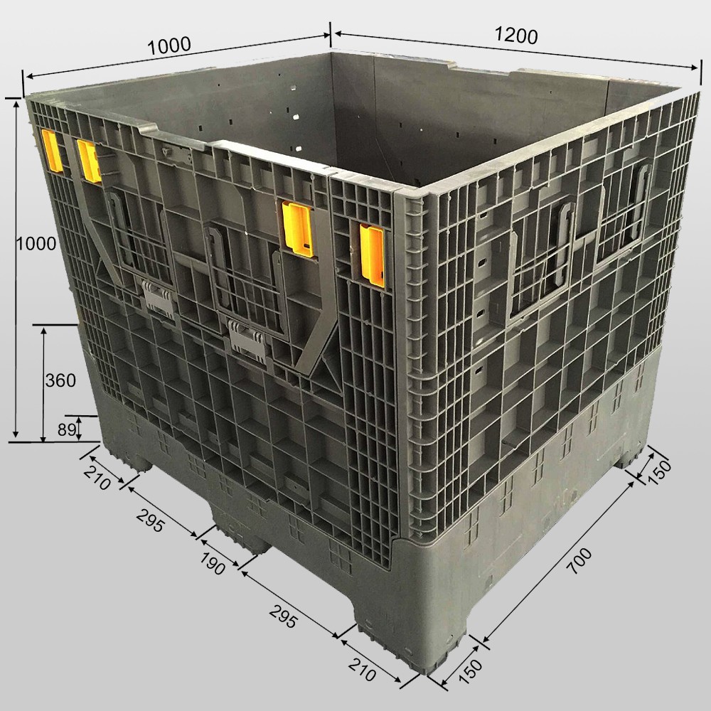 Shipping Containers 1200*1000*1000mm Heavy Duty plastic container for storage large moving boxes