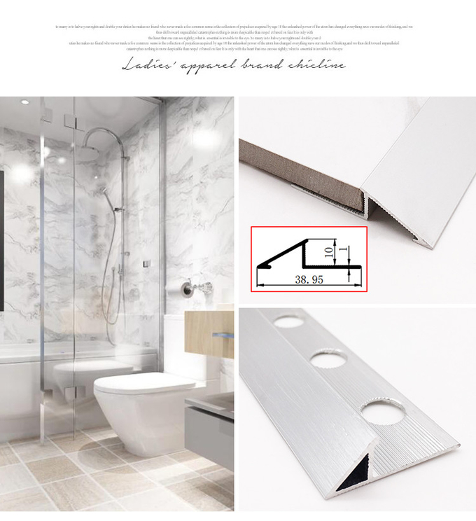 6063 Aluminum Tile Trim 3m Length Color Coated Triangle Shape