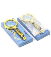 Kids Pocket Flat Handheld Illuminated Magnifiers , Hand Held Magnifying Glass 8x 10x Power