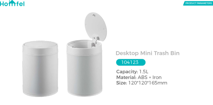 Support Room Space Selection 1.5L OEM Stainless Steel Desktop Mini Trash Bin with Press Open