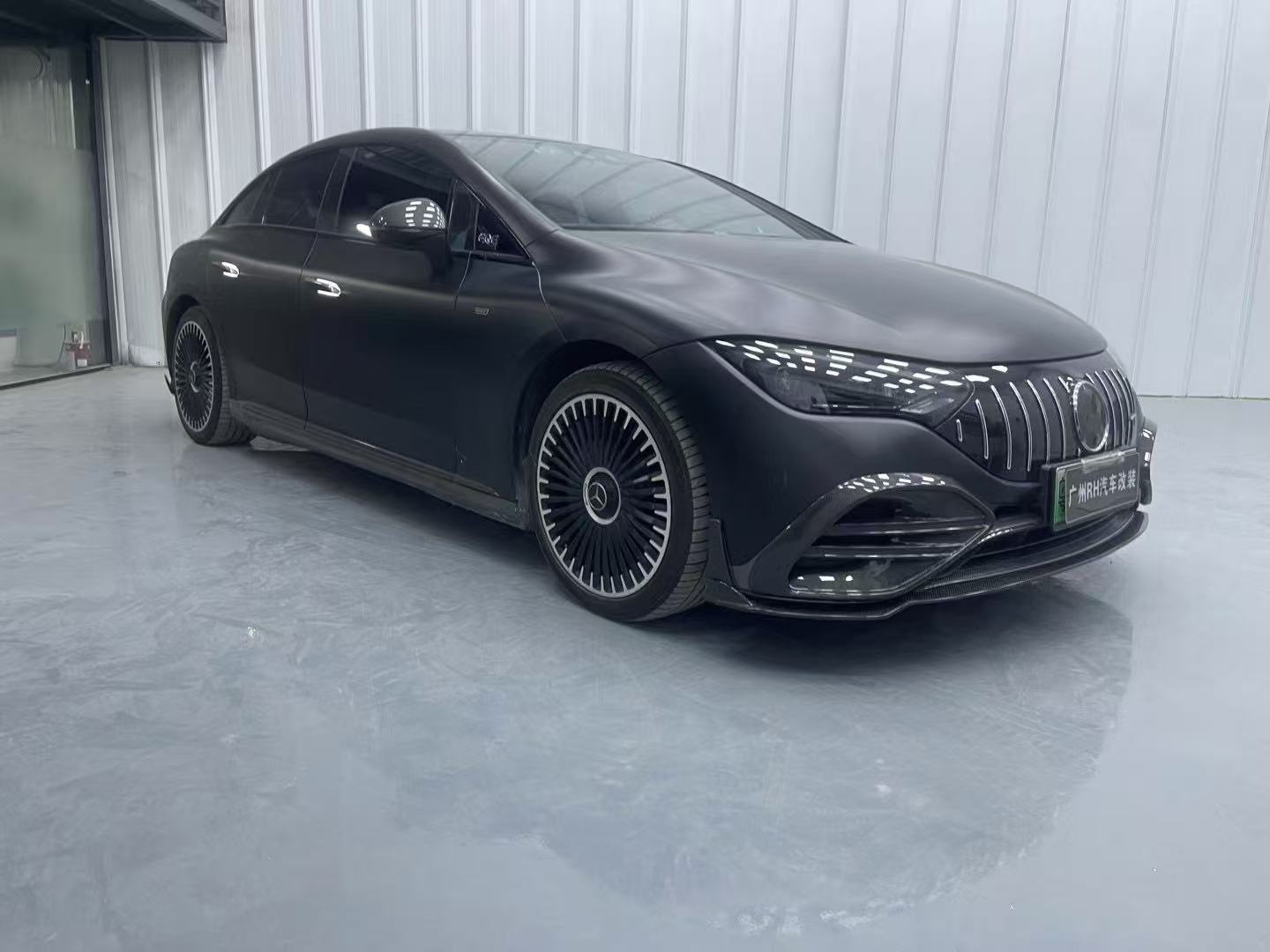 For Mercedes EQE Carbon Fiber Body Kit EQE Upgrade BS Style Carbon Fiber Front Lip Diffuser Spoiler Body Kit