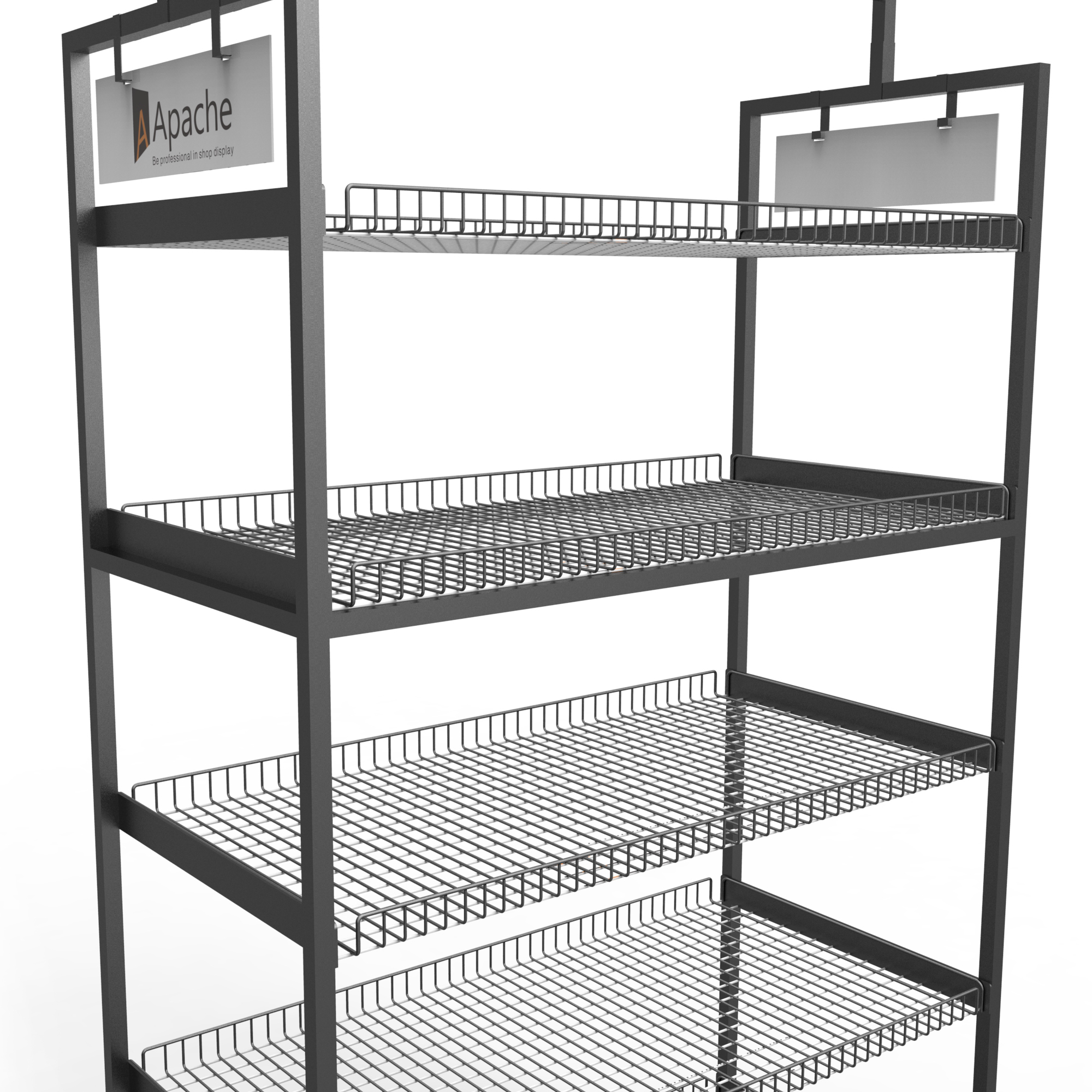 Q235 Retail Wire Display Racks Metal Free Standing Wire Display Racks With Wheels