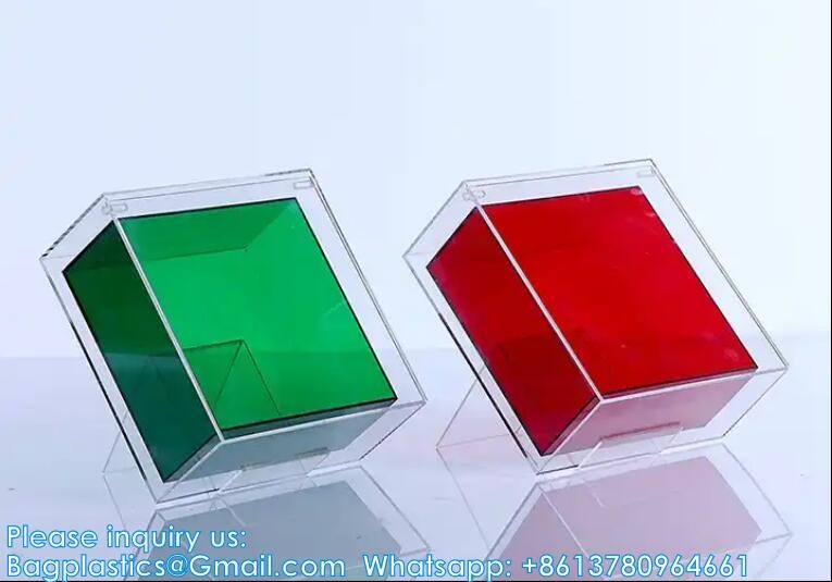 Wholesale Color Acrylic Transparent Box Double Layer Plexiglass Storage Box Bridesmaid Accompanied Gift Box
