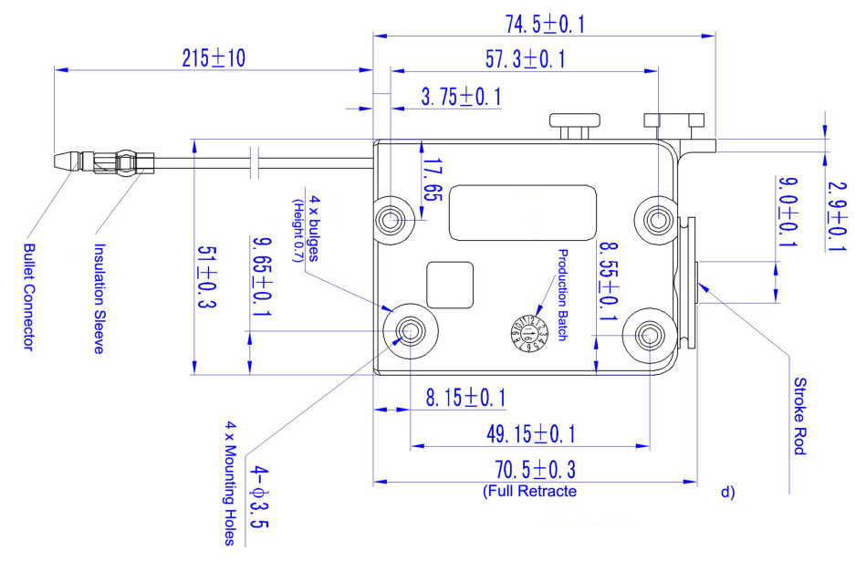 Square Actuator for Beverage Dispenser or Vending Machines