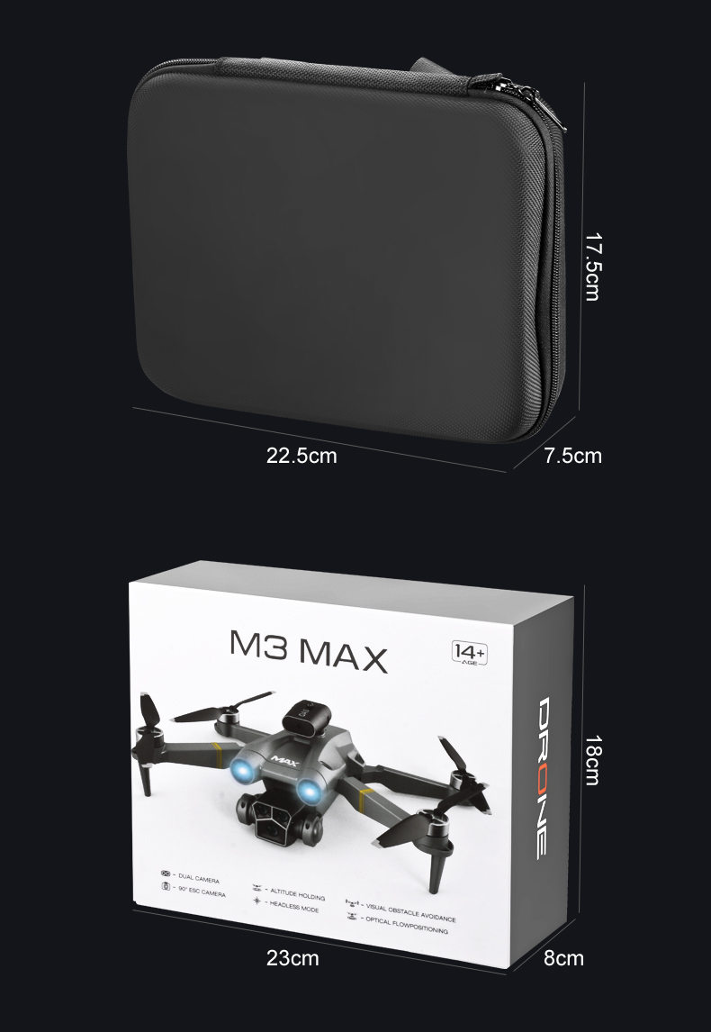 Beginner Drones HUGTEC W17HW Waypoint Flight Planning Slow Descending Landing UAV for 8-10MIN Event Coverage